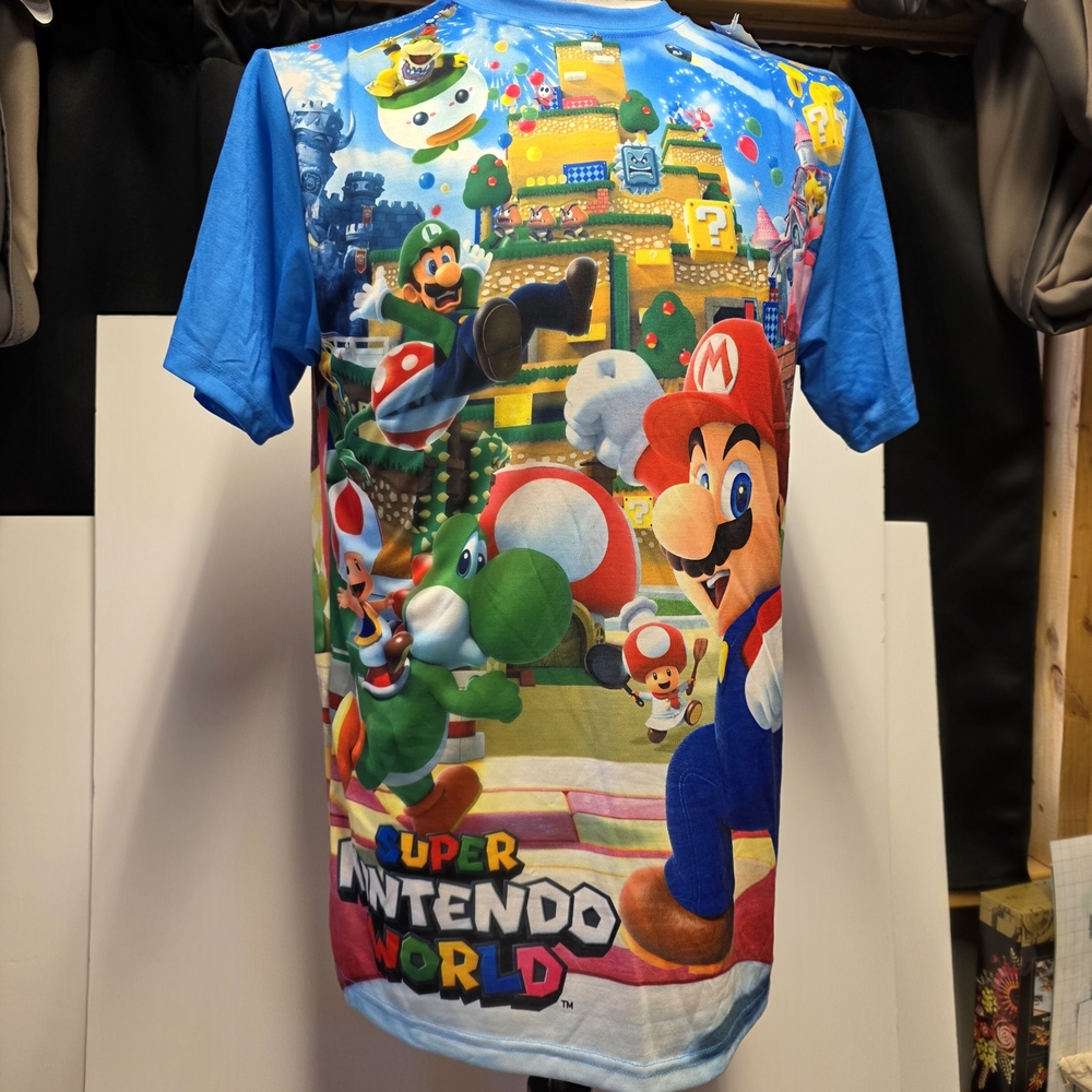 Super Nintendo World Blue Graphic Tee